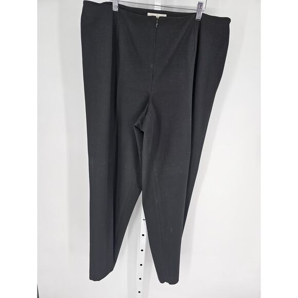 Smooth Women's Black Hidden Zipper Front Pull-On Straight Leg Pant Size 16W - Picture 1 of 4